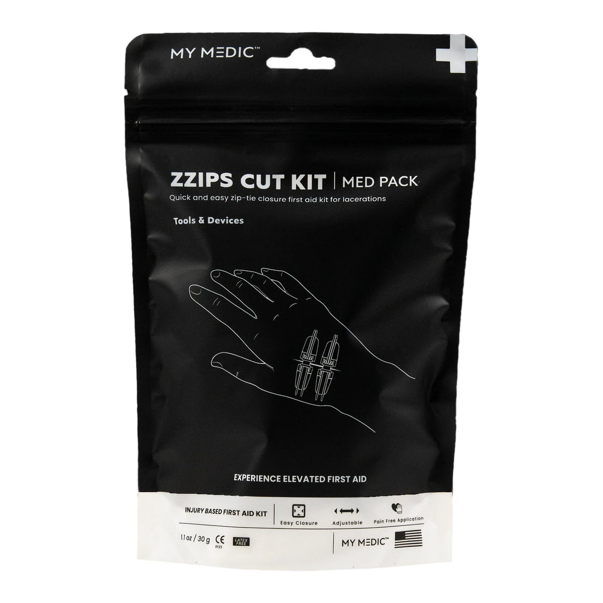 First Aid Kit My Medic MED PACKS ZZIPS Cut Kit Plastic Pouch
