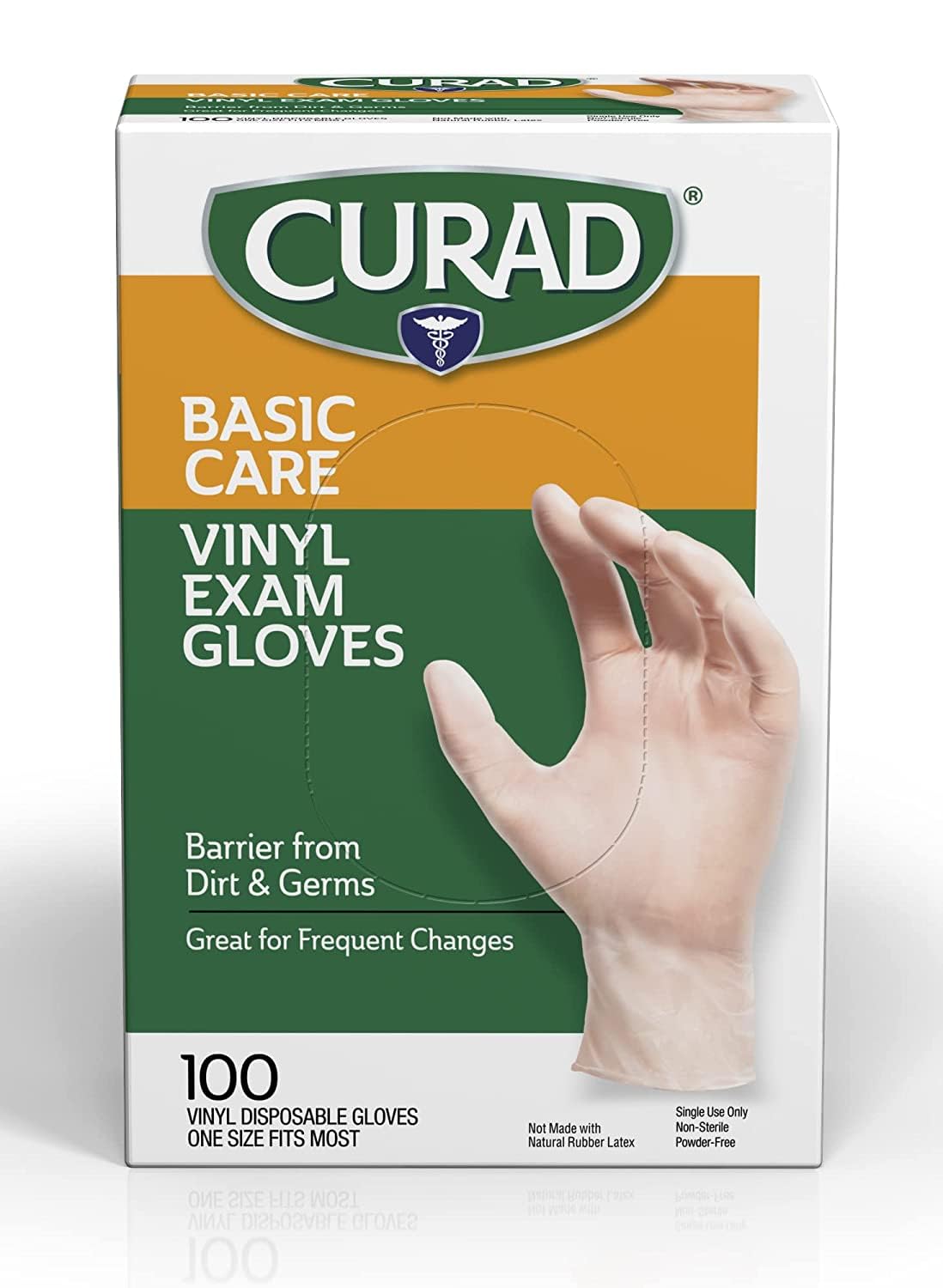 Medline CURAD Vinyl Gloves - 100 Count