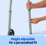 Medline Adult Heavy-Duty 2-Button Folding Walkers