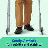 Medline Adult Heavy-Duty 2-Button Folding Walkers