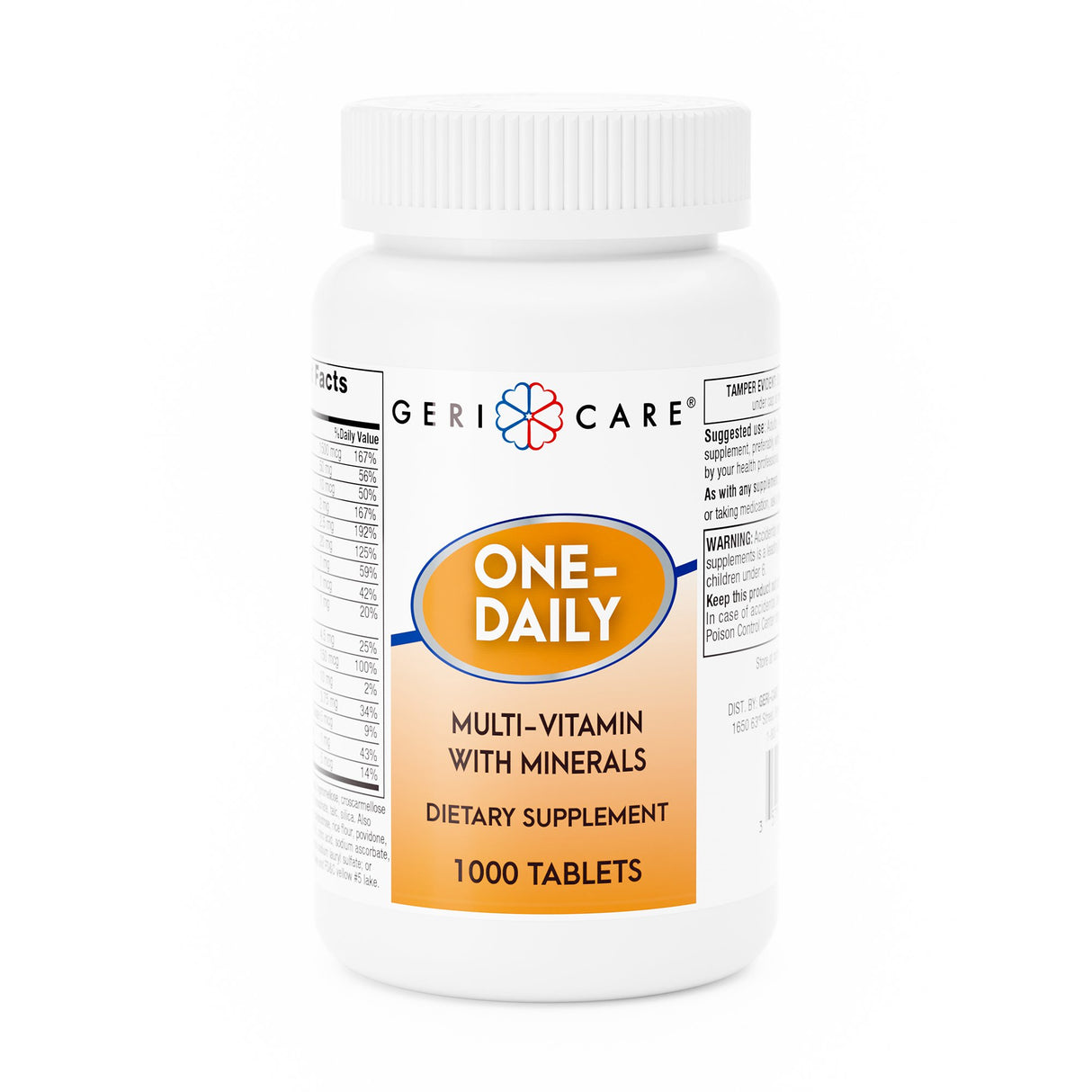 Multivitamin Supplement with Minerals Geri-Care Tablet 1,000 per Bottle