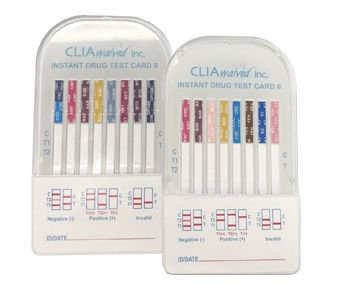 Drugs of Abuse Test Kit CLIAwaived AMP, BAR, BUP, BZO, COC, mAMP/MET, MDMA, MTD, OPI300, OXY, PCP, THC 25 Tests CLIA Waived