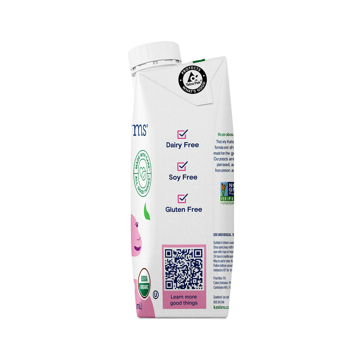 Pediatric Oral Supplement Kate Farms Pediatric Peptide 1.5 Vanilla Flavor 8.45 oz. Carton Liquid Organic Hydrolyzed Pea Protein