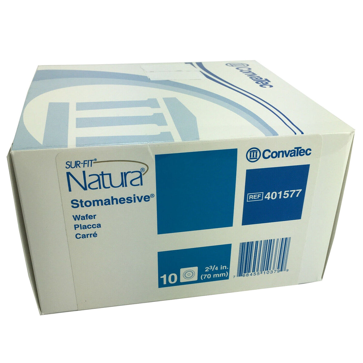 Ostomy Barrier Sur-Fit Natura Trim to Fit, Standard Wear Stomahesive Without Tape 70 mm Flange Sur-Fit Natura System Hydrocolloid 1-7/8 to 2-1/2 Inch Opening 5 X 5 Inch