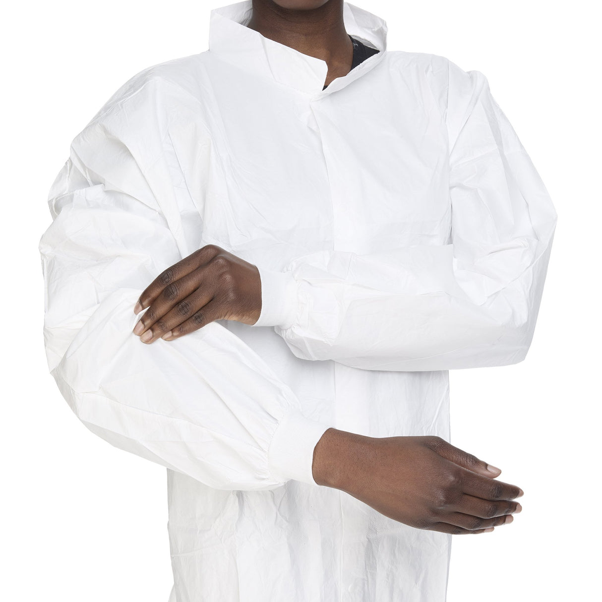 Cleanroom Lab Coat Contec CritiGear White Large Knee Length Microporous Fabric Disposable
