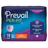 Female Adult Absorbent Underwear Prevail Per-Fit Pull On with Tear Away Seams Large Disposable Moderate Absorbency