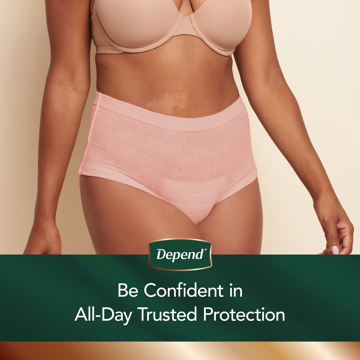 Female Adult Absorbent Underwear Depend Silhouette Waistband Style Large Disposable Heavy Absorbency