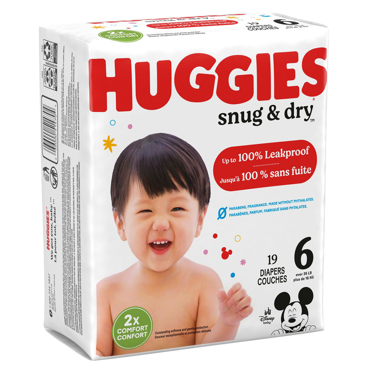 Unisex Baby Diaper Huggies Snug & Dry Size 6 Disposable Heavy Absorbency