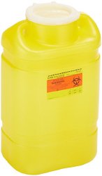 Chemotherapy Waste Container BD Yellow Base 18 H X 10-1/2 W X 7-1/2 D Inch Vertical Entry 5 Gallon