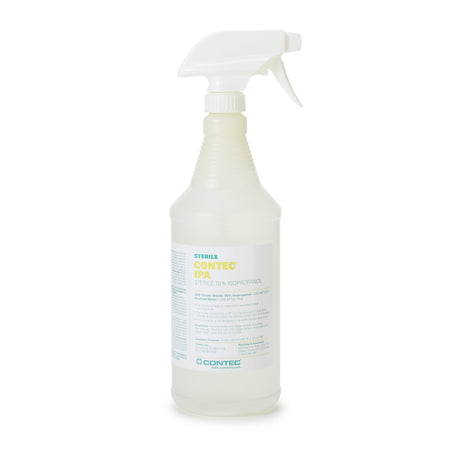 Contec Sterile 70% IPA Surface Disinfectant Cleaner Alcohol Based Manual Pump Liquid 32 oz. Bottle Alcohol Scent Sterile
