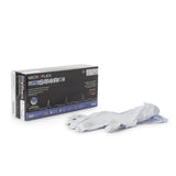 Exam Glove LifeStar EC Large NonSterile Nitrile Extended Cuff Length Textured Fingertips White / Blue Fentanyl Tested