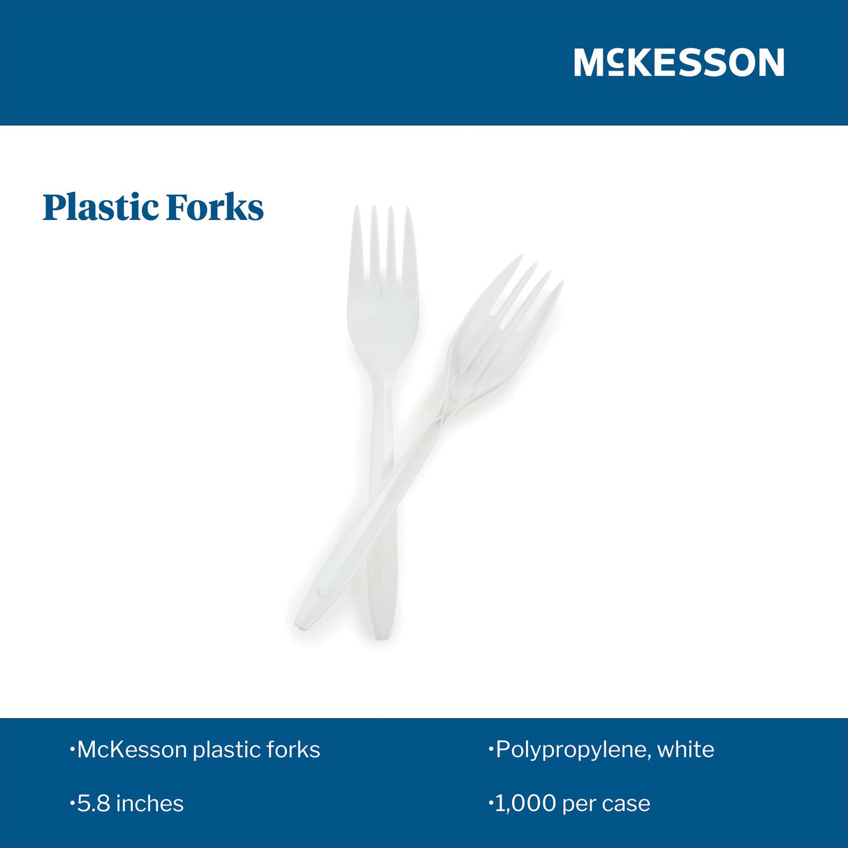 Fork McKesson Medium Weight White Polypropylene