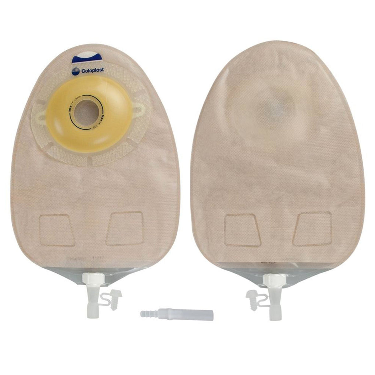 Urostomy Pouch SenSura One-Piece System 10-3/8 Inch Length, Maxi Convex Light, Pre-Cut 1-1/4 Inch Stoma Drainable