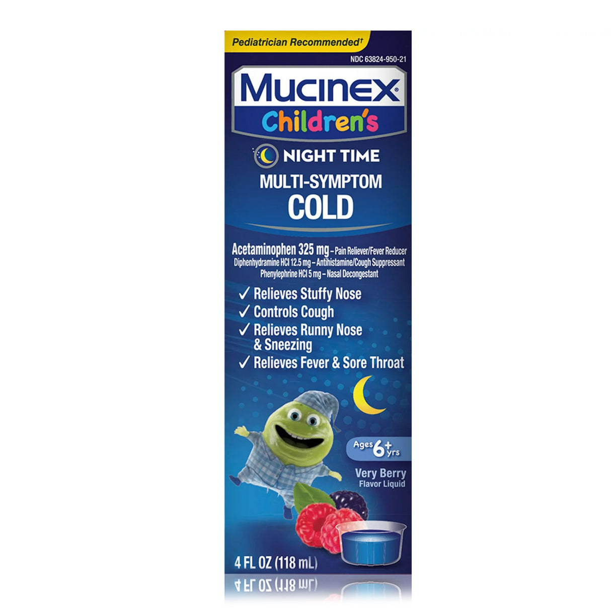 Children's Cold and Cough Relief Mucinex Night Time Liquid 4 oz.