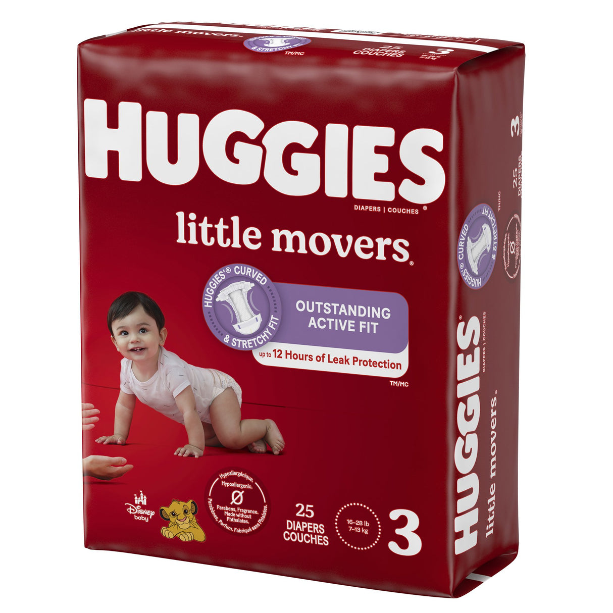 Unisex Baby Diaper Huggies Little Movers Size 3 Disposable Moderate Absorbency