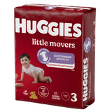 Unisex Baby Diaper Huggies Little Movers Size 3 Disposable Moderate Absorbency