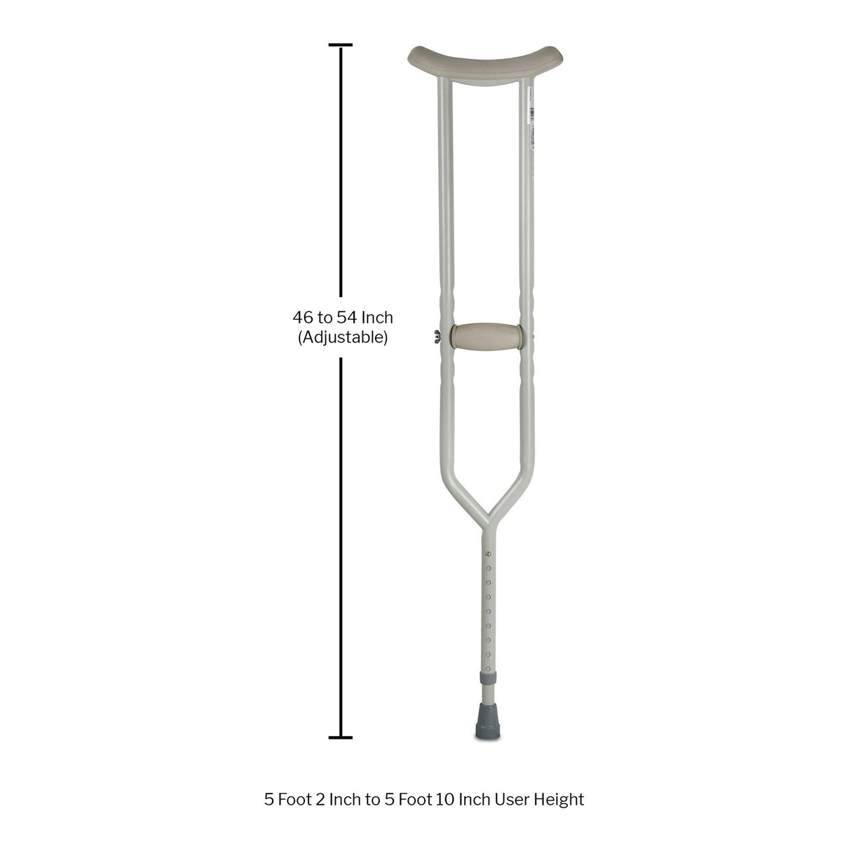 Bariatric Underarm Crutches McKesson Adult 5 Foot 2 Inch to 5 Foot 10 Inch User Height Steel Frame 500 lbs. Weight Capacity