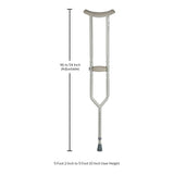 Bariatric Underarm Crutches McKesson Adult 5 Foot 2 Inch to 5 Foot 10 Inch User Height Steel Frame 500 lbs. Weight Capacity