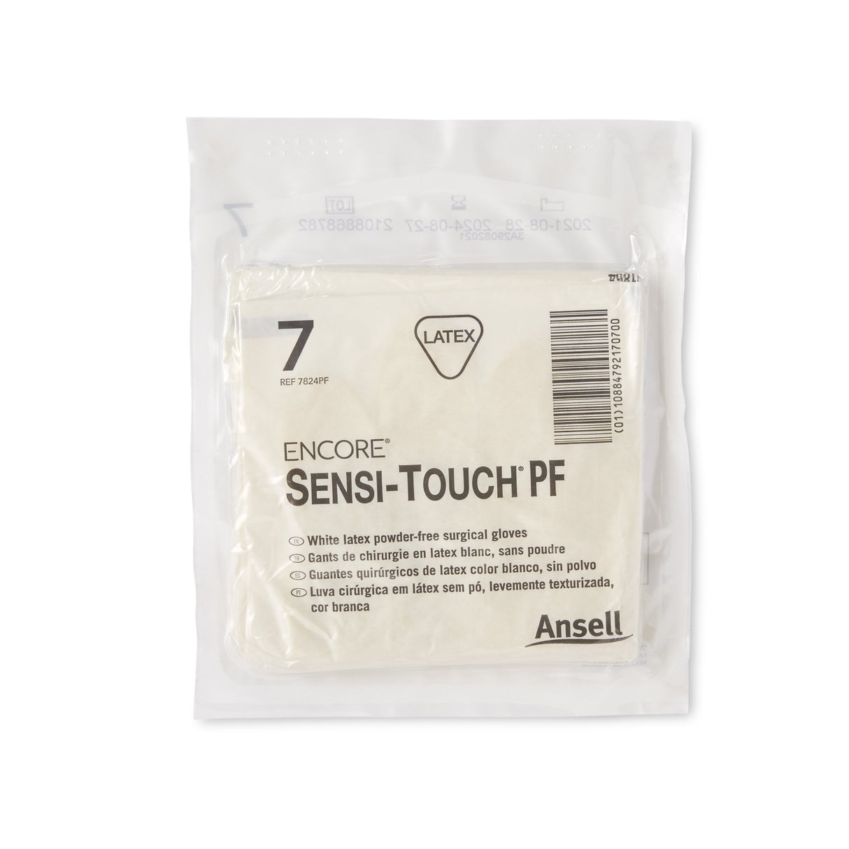 Surgical Glove ENCORE Sensi-Touch PF Size 7 Sterile Latex Standard Cuff Length Micro-Textured Natural Chemo Tested