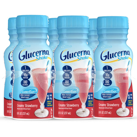 Oral Supplement Glucerna Original Shake Creamy Strawberry Flavor Liquid 8 oz. Bottle