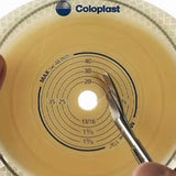 Ostomy Barrier Sensura Flex Trim to Fit, Standard Wear Double Layer Adhesive 50 mm Flange Red Code System 3/8 to 2 Inch Opening