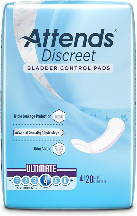 Attends Discreet Women's Ultimate Pads