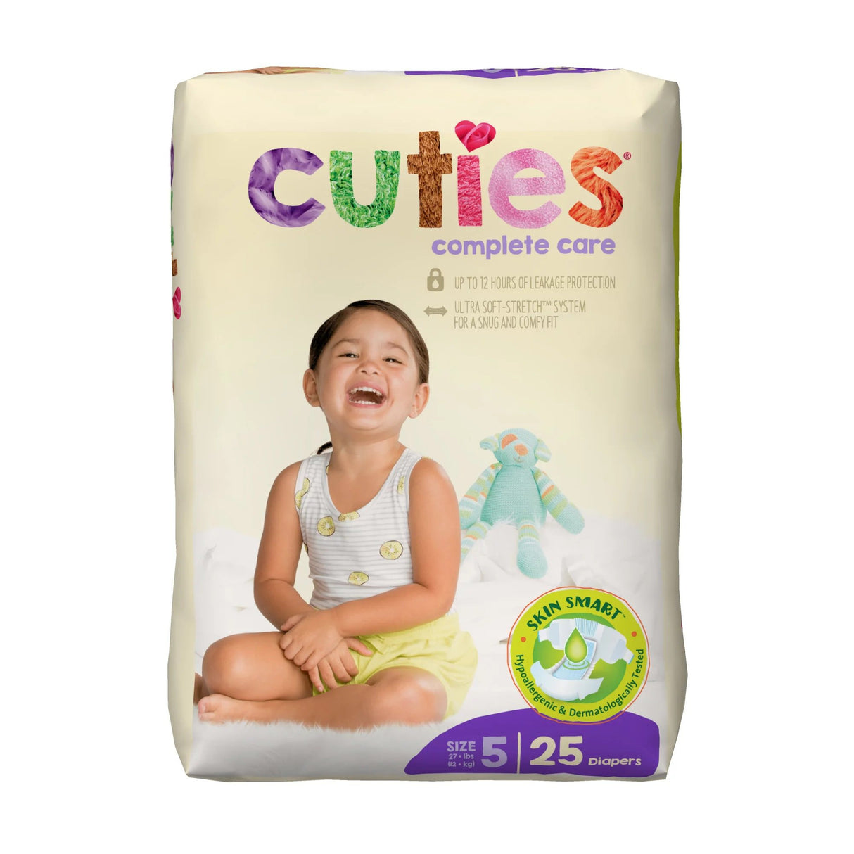 Unisex Baby Diaper Cuties Complete Care Size 5 Disposable Heavy Absorbency