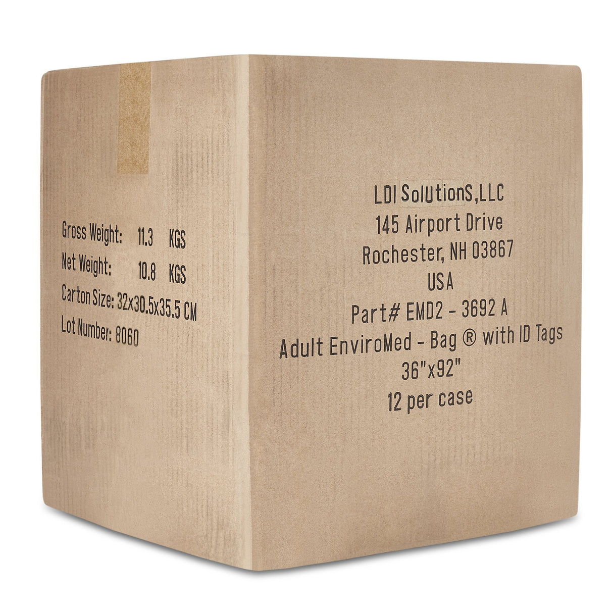 Post Mortem Bag EnviroMed-Bag 36 W X 92 L Inch One Size Fits Most Olefin Film Zipper Closure, Envelope Style