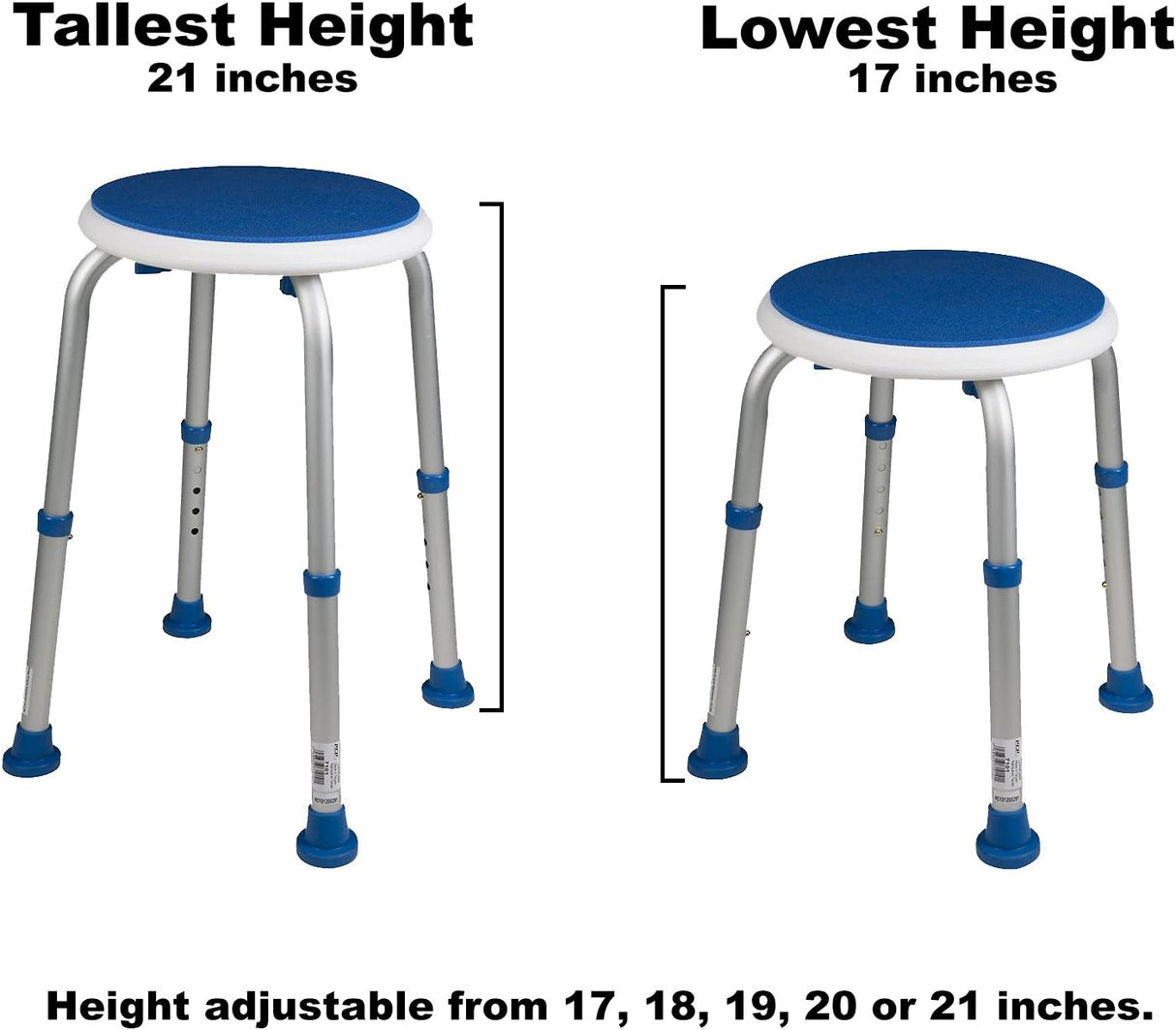 Adjustable Padded Round Safety Stool