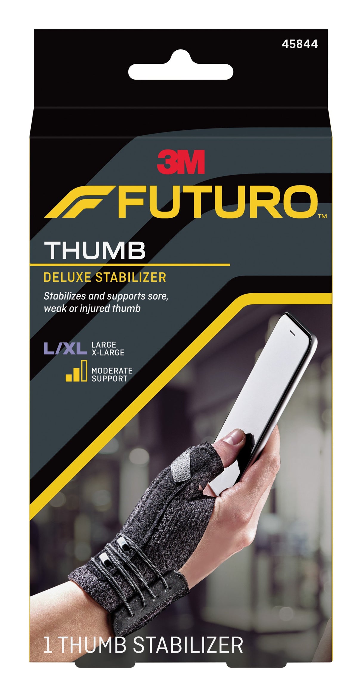 Thumb Stabilizer 3M Futuro Deluxe Adult Large / X-Large Lacing System Left or Right Hand Black