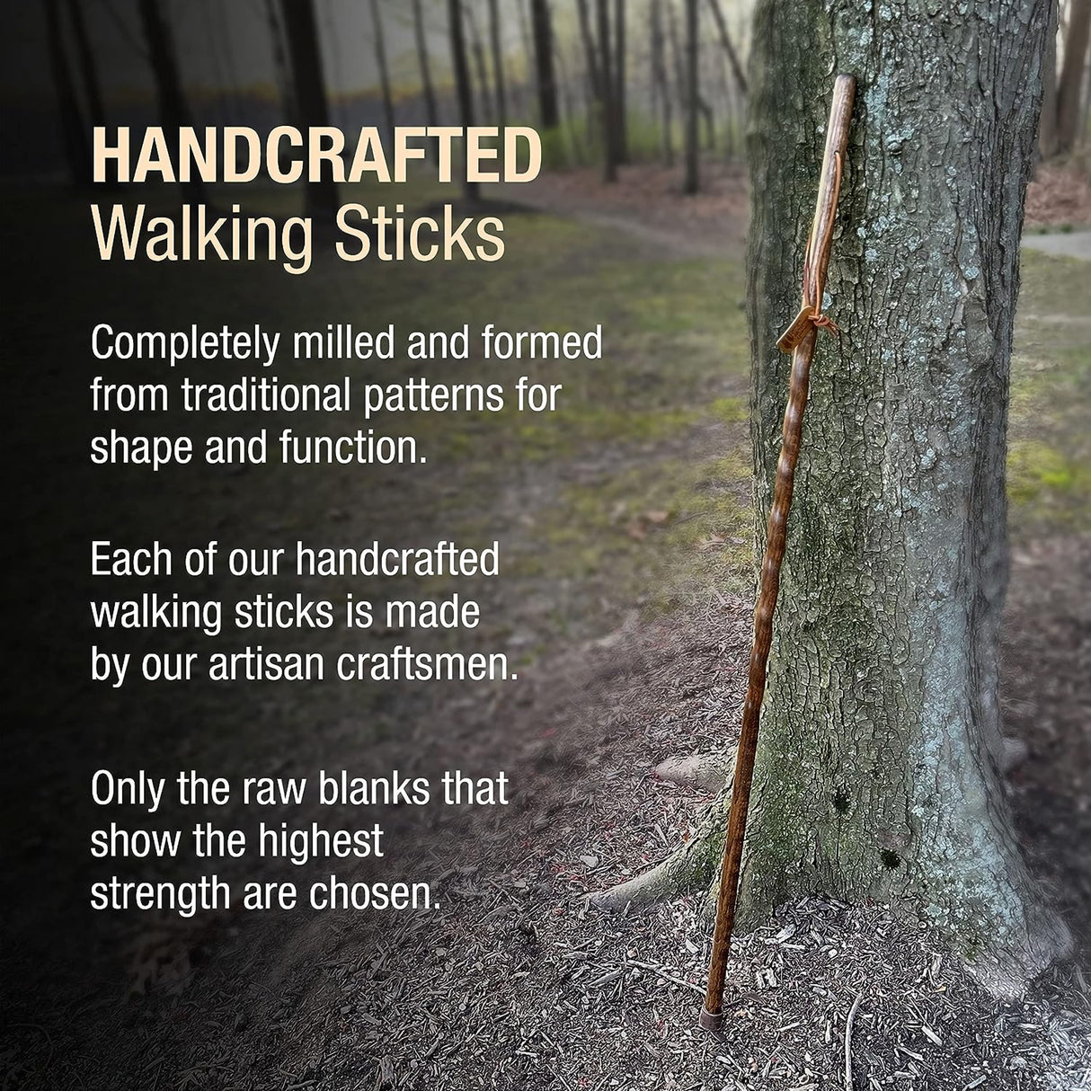 Walking Stick Brazos Twisted Trekker Wood 55 Inch Height Red Oak