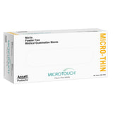 Exam Glove Micro-Touch Micro-Thin Small NonSterile Nitrile Standard Cuff Length Textured Fingertips Blue Not Rated