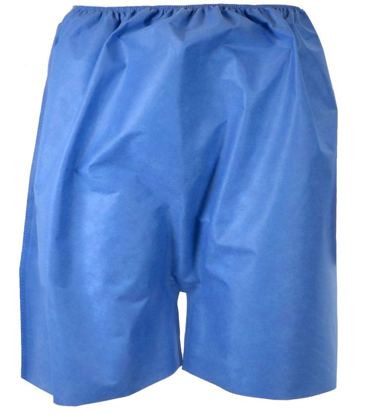 Exam Shorts Large Blue SMS Adult Disposable