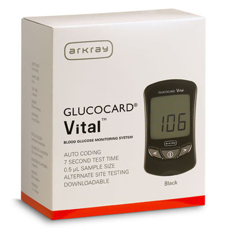 Blood Glucose Meter Glucocard Vital 7 Second Results Stores up to 250 Results No Coding Required