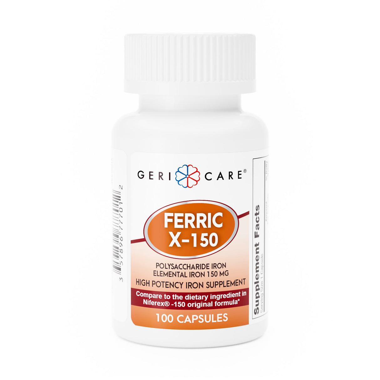 Mineral Supplement Geri-Care Iron 150 mg Strength Capsule 100 per Bottle