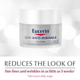 Facial Moisturizer Eucerin Q10 Anti-Wrinkle Sensitive Skin 1.7 oz. Jar Unscented Cream