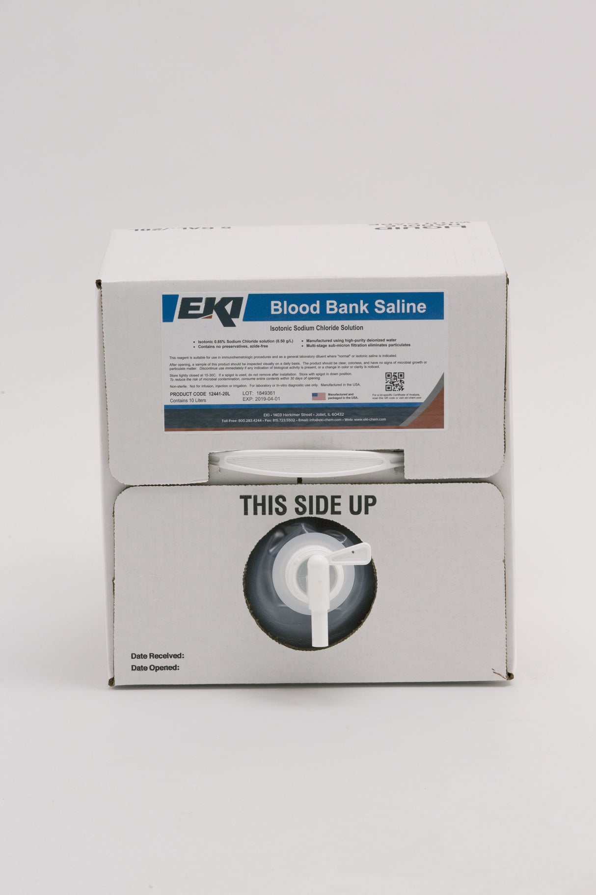Immunohematology Reagent Saline Blood Bank 0.85% 20 Liter