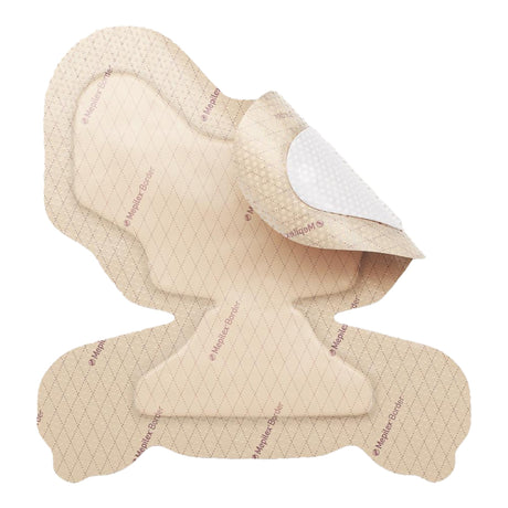 Foam Dressing Mepilex Border Heel 8-3/5 X 9 Inch With Border Film Backing Silicone Adhesive Heel Sterile