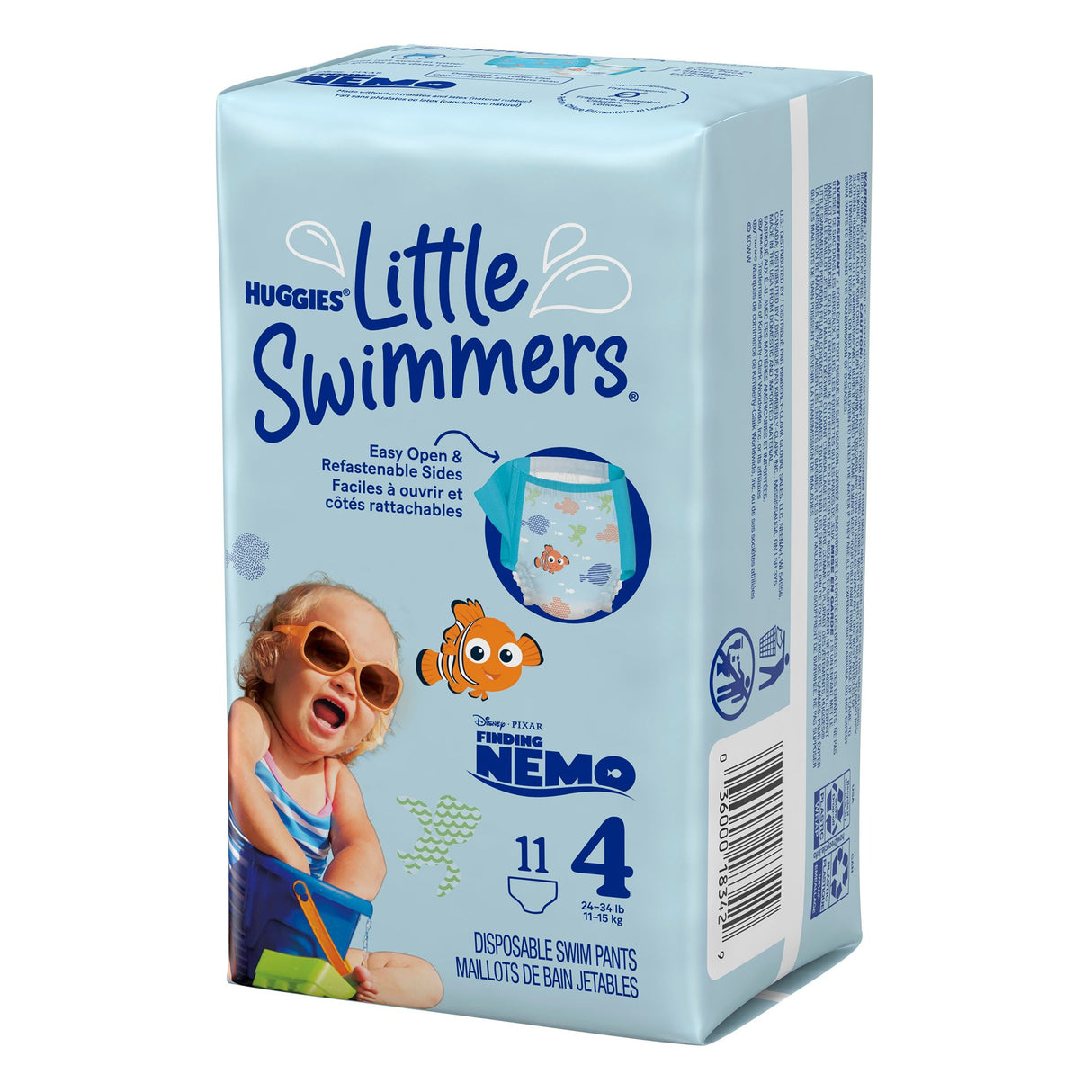 Unisex Baby Swim Diaper Huggies Little Swimmers Size 4 Disposable Heavy Absorbency