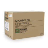 Exam Glove LifeStar EC Medium NonSterile Nitrile Extended Cuff Length Textured Fingertips White / Blue Fentanyl Tested