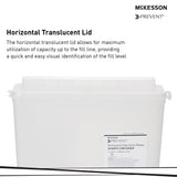 Sharps Container McKesson Prevent Translucent Base 10-3/4 H X 10-1/2 W X 4-3/4 D Inch Horizontal Entry 1.25 Gallon