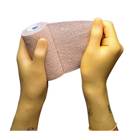 Cohesive Bandage 3M Coban 4 Inch X 5 Yard Self-Adherent Closure Tan NonSterile Standard Compression