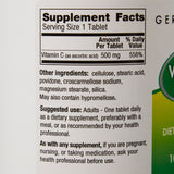 Vitamin C Supplement Geri-Care Ascorbic Acid 500 mg Strength Tablet 1,000 per Bottle