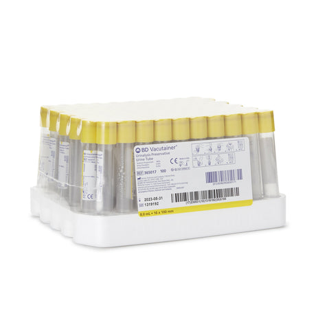 BD Vacutainer Urinalysis Tube Chlorhexidine / Ethyl Paraben / Sodium Propionate Additive 8 mL BD Hemogard Closure Polyethylene Terephthalate (PET) Tube
