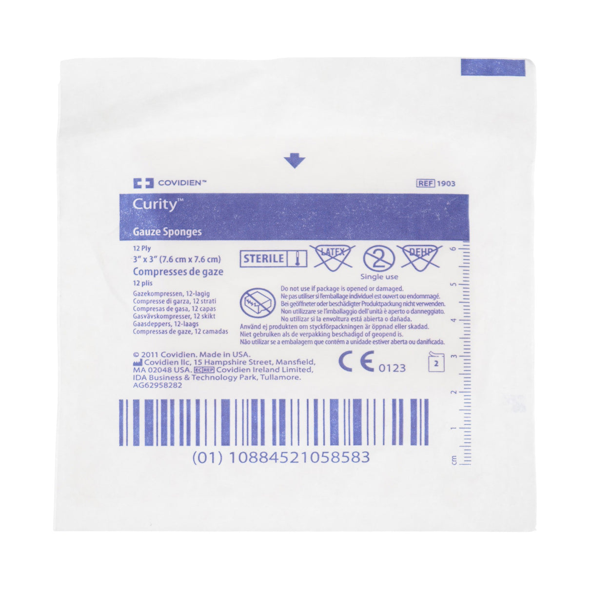 Gauze Sponge Curity 3 X 3 Inch 12-Ply Sterile 2 per Pack