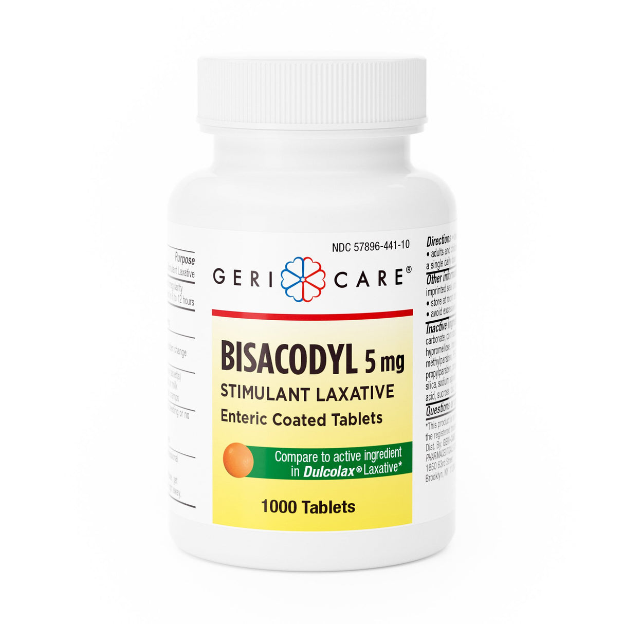 Laxative Geri-Care Unflavored Tablet 1,000 per Bottle 5 mg Strength Bisacodyl USP