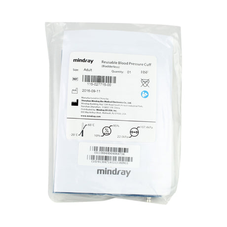 Reusable Blood Pressure Cuff Mindray 24 to 35 cm Arm Nylon Cuff Adult Cuff