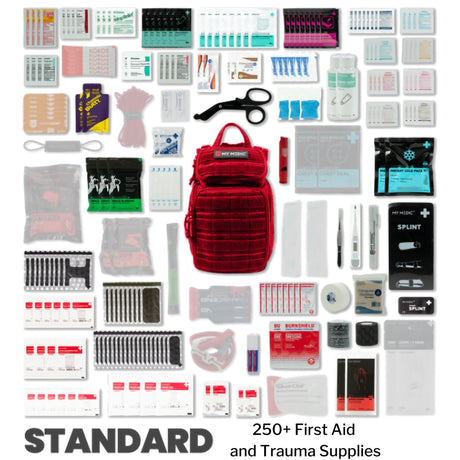First Aid Kit My Medic RECON Standard Red Nylon Backpack