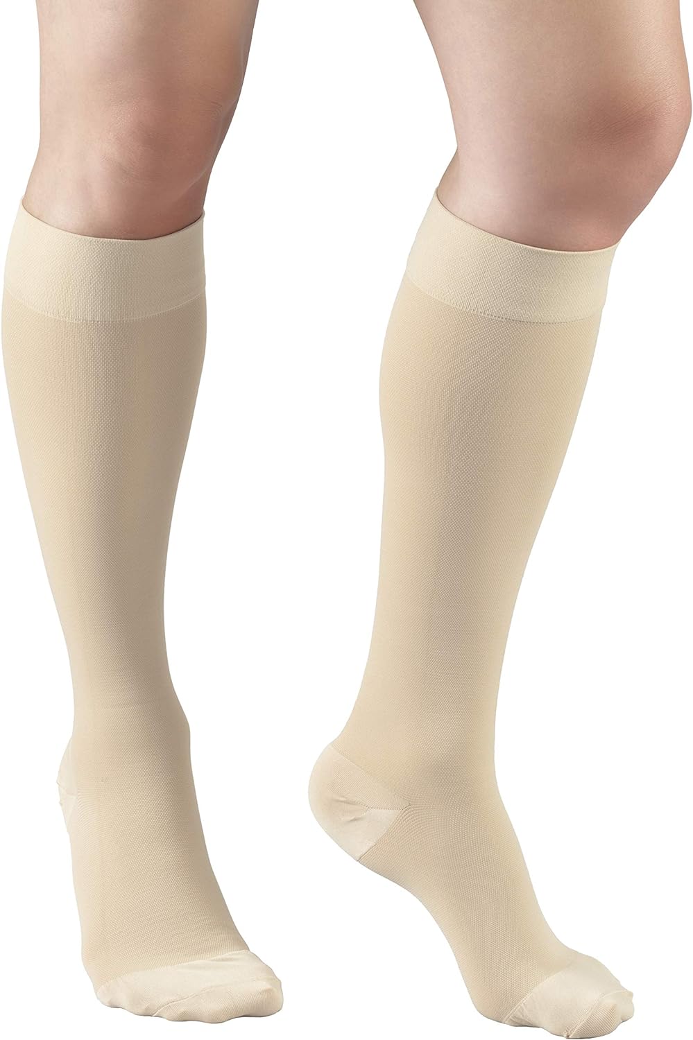 Truform 20-30 mmHg Compression Microfiber Stockings for Men and Women (Pack of 2)