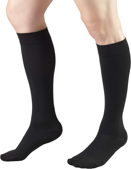 Truform 20-30 mmHg Compression Microfiber Stockings for Men and Women (Pack of 2)